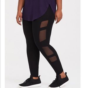 Torrid leggings with mesh cut outs